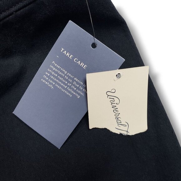 Universal Thread Wide Leg Ankle Jeans Juniors 17 Black Comfort Stretch Womens - Picture 9 of 12